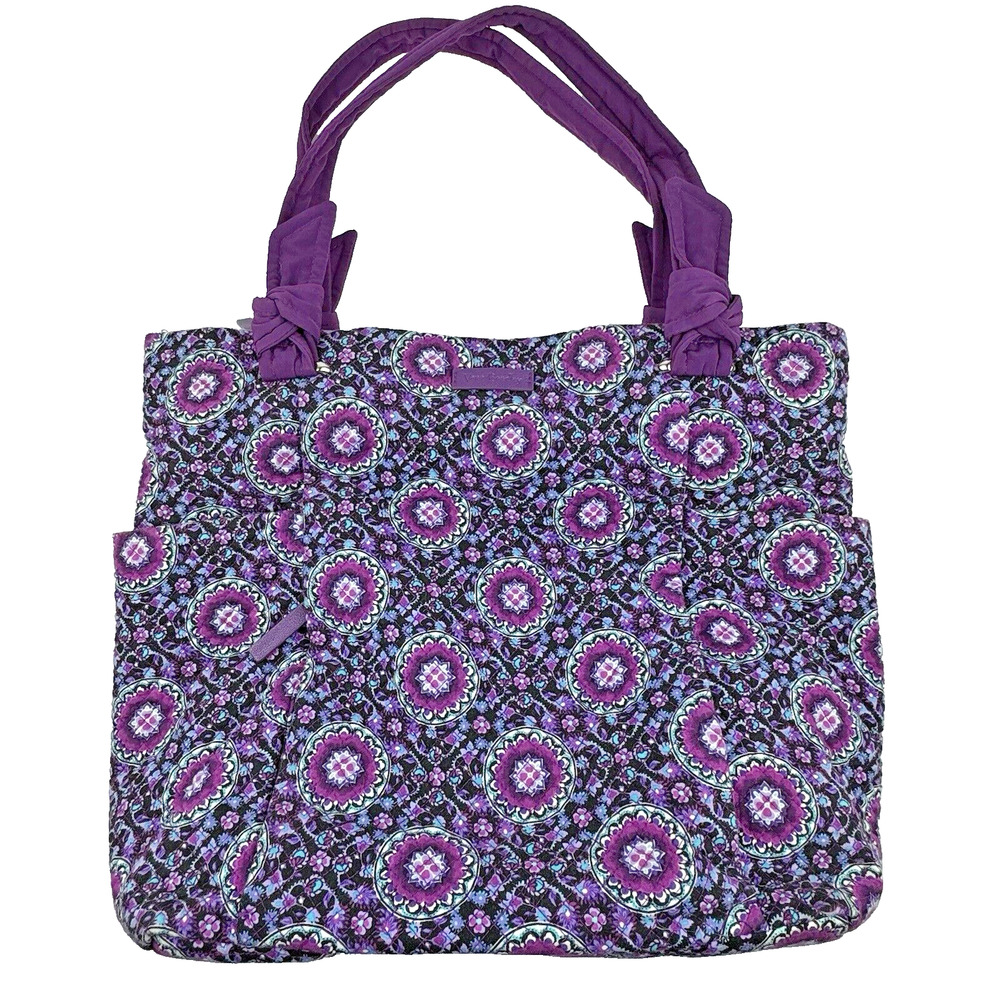 Vera Bradley Hadley Tote In Lilac Medallion Shoulder Bag Purple Lightweight